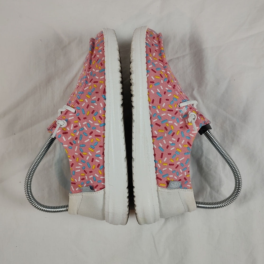 Hey Dude Wendy Youth Birthday Pink Sprinkles Slip-On Shoes Youth 5 Women's 6 - Picture 6 of 10